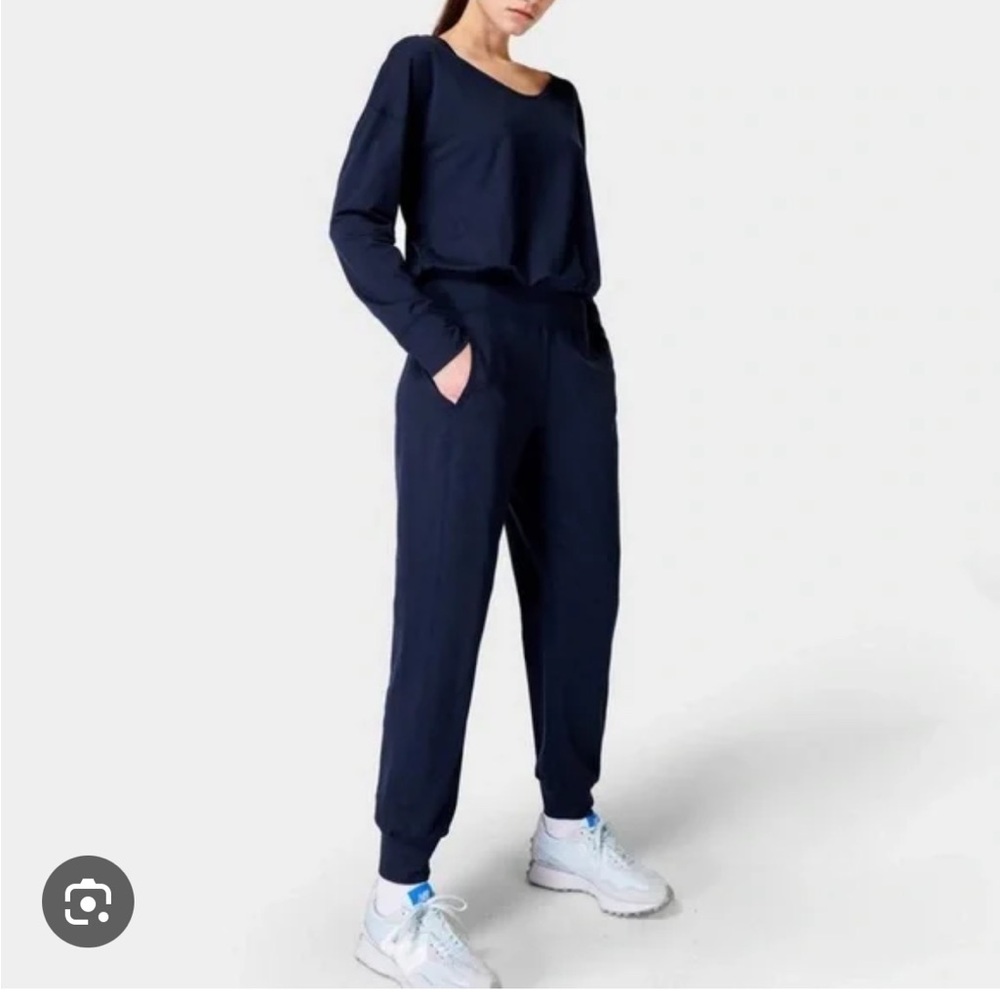 NWOT Sweaty Betty Gary Longsleeve Navy Jumpsuit